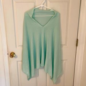 Mint colored poncho top